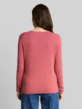 TOM TAILOR Damen Pullover mit V-Ausschnitt, rot, Uni – Bild 5