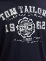 TOM TAILOR Herren Plus - T-Shirt mit Logo Print, blau, Uni – Bild 6