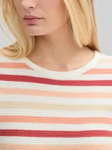 TOM TAILOR Damen Strickpullover aus Baumwolle, orange, Gemustert – Bild 6