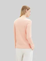 TOM TAILOR Damen Langarmshirt mit Turn-Up-Funktion, orange, Uni – Bild 5