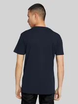 TOM TAILOR DENIM Herren T-Shirt mit Bio-Baumwolle, blau, Uni – Bild 5