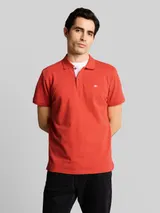 TOM TAILOR Herren Piqué Poloshirt mit Logo-Stickerei, rot, Uni – Bild 4