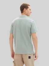 TOM TAILOR Herren Piqué Poloshirt mit Logo-Stickerei, grün, Uni – Bild 5