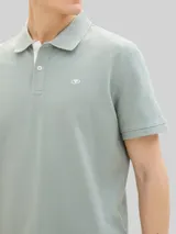 TOM TAILOR Herren Piqué Poloshirt mit Logo-Stickerei, grün, Uni – Bild 6