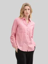 TOM TAILOR Damen Bluse mit Brusttaschen, rot, Uni – Bild 4