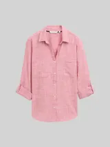 TOM TAILOR Damen Bluse mit Brusttaschen, rot, Uni – Bild 3