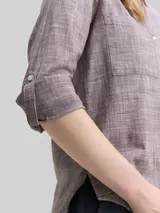 TOM TAILOR Damen Bluse mit Brusttaschen, rot, Meliert – Bild 6