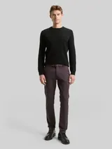 TOM TAILOR Herren TTTRAVIS SLIM Chino Hose mit Gürtel, braun, Meliert – Bild 4