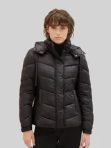 TOM TAILOR Damen Pufferjacke mit recyceltem Polyester, schwarz, Uni – Bild 4