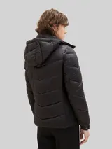 TOM TAILOR Damen Pufferjacke mit recyceltem Polyester, schwarz, Uni – Bild 5