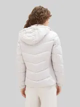 TOM TAILOR Damen Pufferjacke mit recyceltem Polyester, grau, Uni – Bild 5
