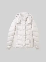 TOM TAILOR Damen Pufferjacke mit recyceltem Polyester, grau, Uni – Bild 3
