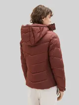 TOM TAILOR Damen Pufferjacke mit recyceltem Polyester, braun, Uni – Bild 5
