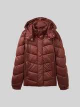 TOM TAILOR Damen Pufferjacke mit recyceltem Polyester, braun, Uni – Bild 3
