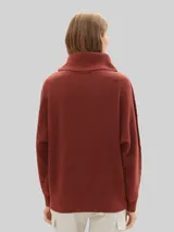 TOM TAILOR Damen Strickpullover, braun, Meliert – Bild 5