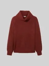 TOM TAILOR Damen Strickpullover, braun, Meliert – Bild 3