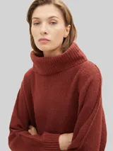 TOM TAILOR Damen Strickpullover, braun, Meliert – Bild 6