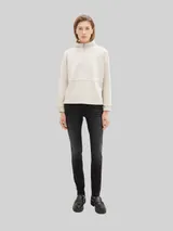 TOM TAILOR Damen TTTAPERED Jeans, schwarz, Uni – Bild 4