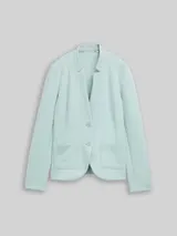 TOM TAILOR Damen Slim Fit Blazer mit Ottoman Struktur, blau, Meliert – Bild 3