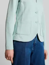 TOM TAILOR Damen Slim Fit Blazer mit Ottoman Struktur, blau, Meliert – Bild 6