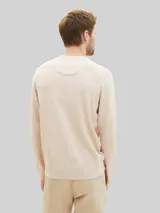TOM TAILOR Herren Basic Strickpullover aus Baumwolle, braun, Uni – Bild 5