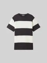 TOM TAILOR Jungen T-Shirt mit Bio-Baumwolle, grau, Gestreift – Bild 3