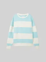 TOM TAILOR Jungen Sweatshirt mit Bio-Baumwolle, grün, Gestreift – Bild 3