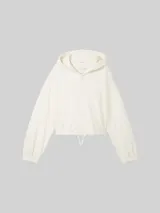 TOM TAILOR Mädchen Cropped Sweatjacke mit Bio-Baumwolle, braun, Uni – Bild 3
