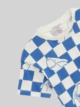TOM TAILOR Jungen Oversized T-Shirt mit Bio-Baumwolle, blau, Gemustert – Bild 4