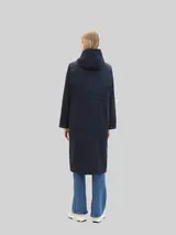 TOM TAILOR Damen Regenmantel mit recyceltem Polyester, blau, Uni – Bild 5
