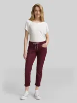 TOM TAILOR Damen Tapered Relaxed Hose, rot, Uni – Bild 4