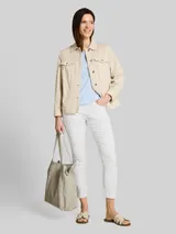 TOM TAILOR Damen Tapered Relaxed Hose, weiß, Uni – Bild 4