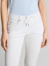 TOM TAILOR Damen Tapered Relaxed Hose, weiß, Uni – Bild 6