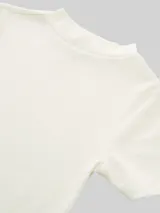 TOM TAILOR Mädchen Cropped T-Shirt mit Rippstruktur, weiß, Uni – Bild 4