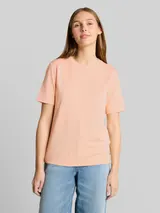 TOM TAILOR DENIM Damen Loose Fit T-Shirt, orange, Uni – Bild 4