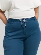 TOM TAILOR Damen Plus Size - Cropped Slim Hose, blau, Uni – Bild 6