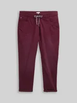 TOM TAILOR Damen Plus Size - Cropped Slim Hose, rot, Uni – Bild 3