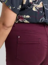 TOM TAILOR Damen Plus Size - Cropped Slim Hose, rot, Uni – Bild 6