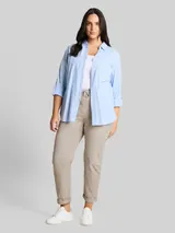 TOM TAILOR Damen Plus Size - Cropped Slim Hose, grau, Uni – Bild 4