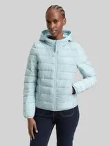 TOM TAILOR DENIM Damen Lightweight Steppjacke mit Kapuze, blau, Uni – Bild 4