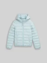 TOM TAILOR DENIM Damen Lightweight Steppjacke mit Kapuze, blau, Uni – Bild 3