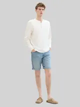 TOM TAILOR Herren TTJOSH Regular Slim Ultralight Jeans Shorts, blau, Uni – Bild 4