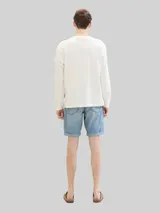 TOM TAILOR Herren TTJOSH Regular Slim Ultralight Jeans Shorts, blau, Uni – Bild 5