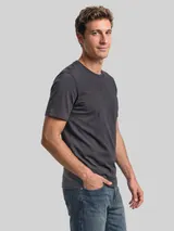 TOM TAILOR Herren Piqué T-Shirt mit Stretch, schwarz, Uni – Bild 4
