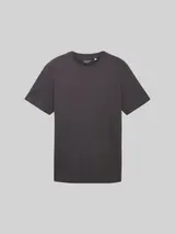 TOM TAILOR Herren Piqué T-Shirt mit Stretch, schwarz, Uni – Bild 3