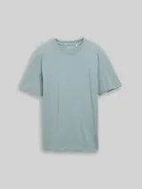 TOM TAILOR Herren Piqué T-Shirt mit Stretch, grün, Uni – Bild 3