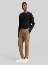 TOM TAILOR DENIM Herren Regular Tapered Cargo Hose, braun, Uni – Bild 4