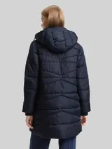 TOM TAILOR DENIM Damen Puffermantel mit abnehmbarer Kapuze, blau, Uni – Bild 5