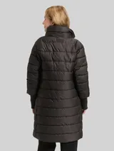 TOM TAILOR Damen Puffermantel mit Stehkragen, schwarz, Uni – Bild 5