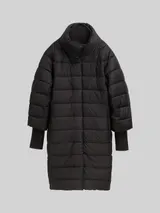 TOM TAILOR Damen Puffermantel mit Stehkragen, schwarz, Uni – Bild 3